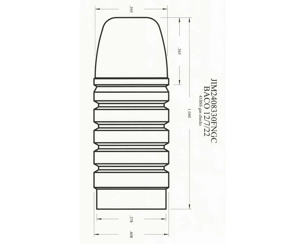 .408" 330 Grain FNGC 2-Cavity Cast Bullet Mold