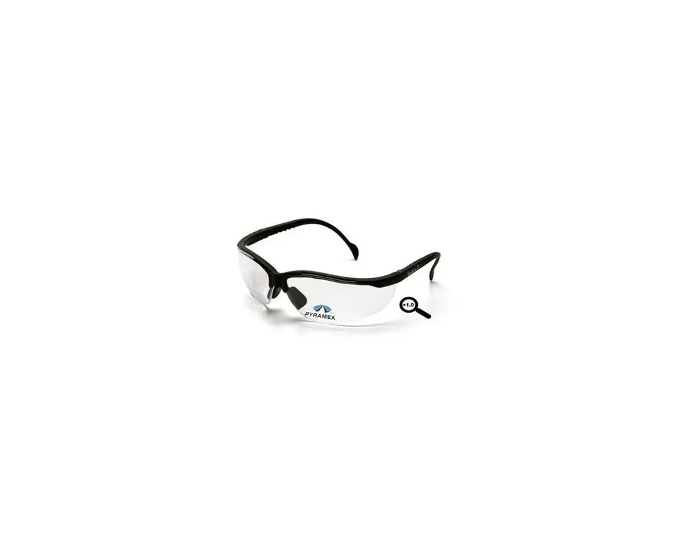 V2 Clear Safety Glasses with +1.0 Diopter Readers
