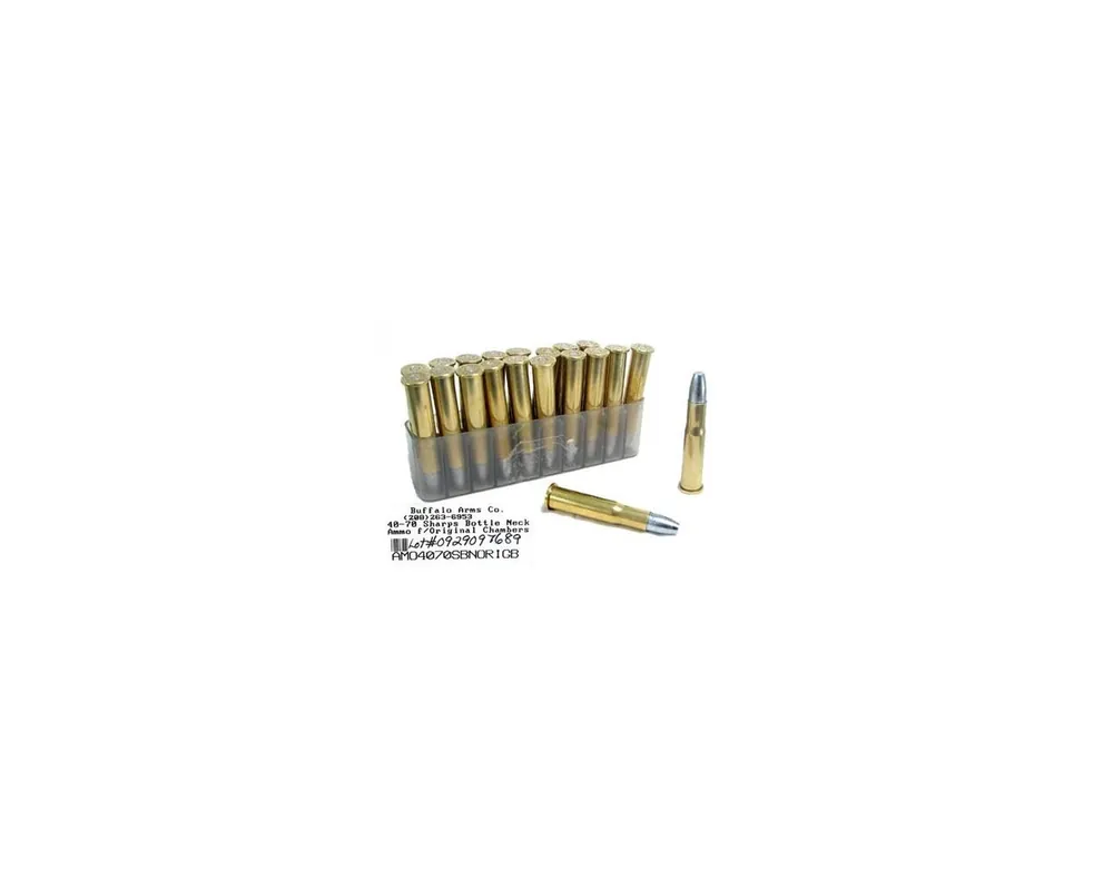 40-70 Sharps Bottle Neck Black Powder Ammo for Original Chambers .403" 330 Grain Box of 20