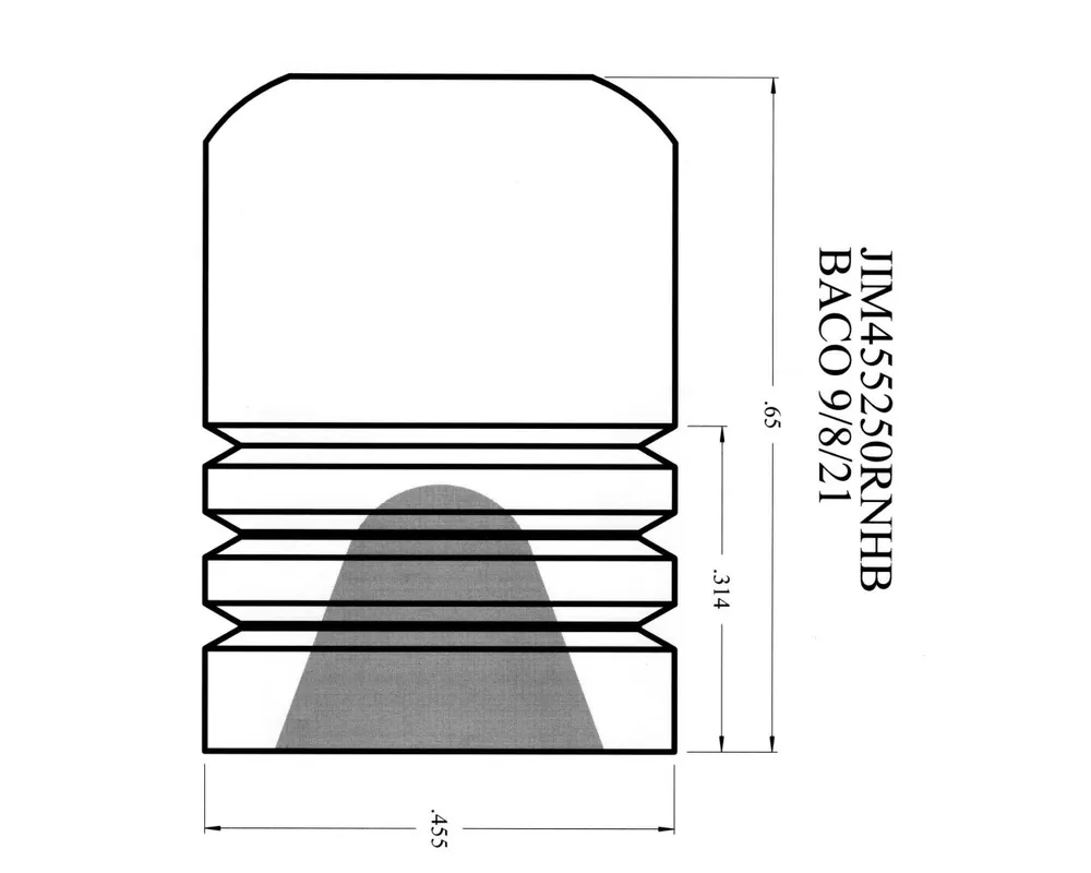 .455" Diameter 250 Grain RN Hollow Base 1-Cavity Cast Bullet Mold for 450 Revolver copy of RCBS Mold 57919