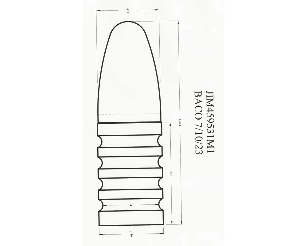 .459" 535 Grain "Money" Bullet Mould 1-Cavity