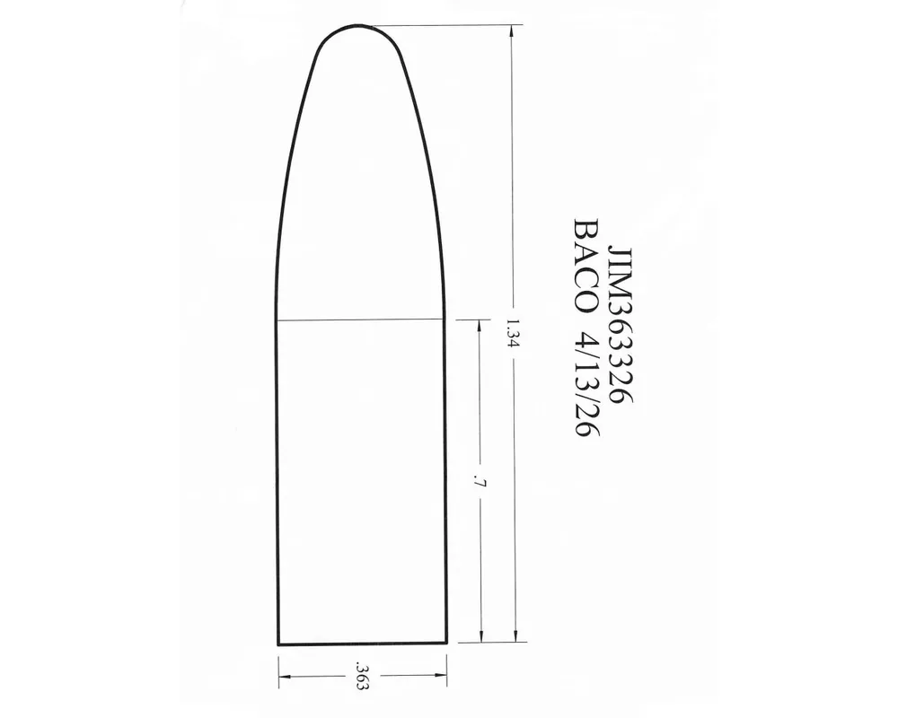 .363" 326 Grain 1-Cavity Bullet Mould