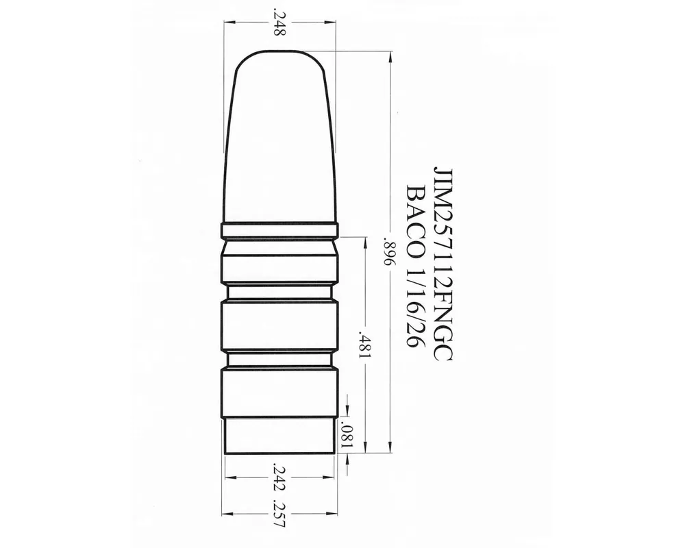 .257" 112 Grain FNGC 1-Cav Mold