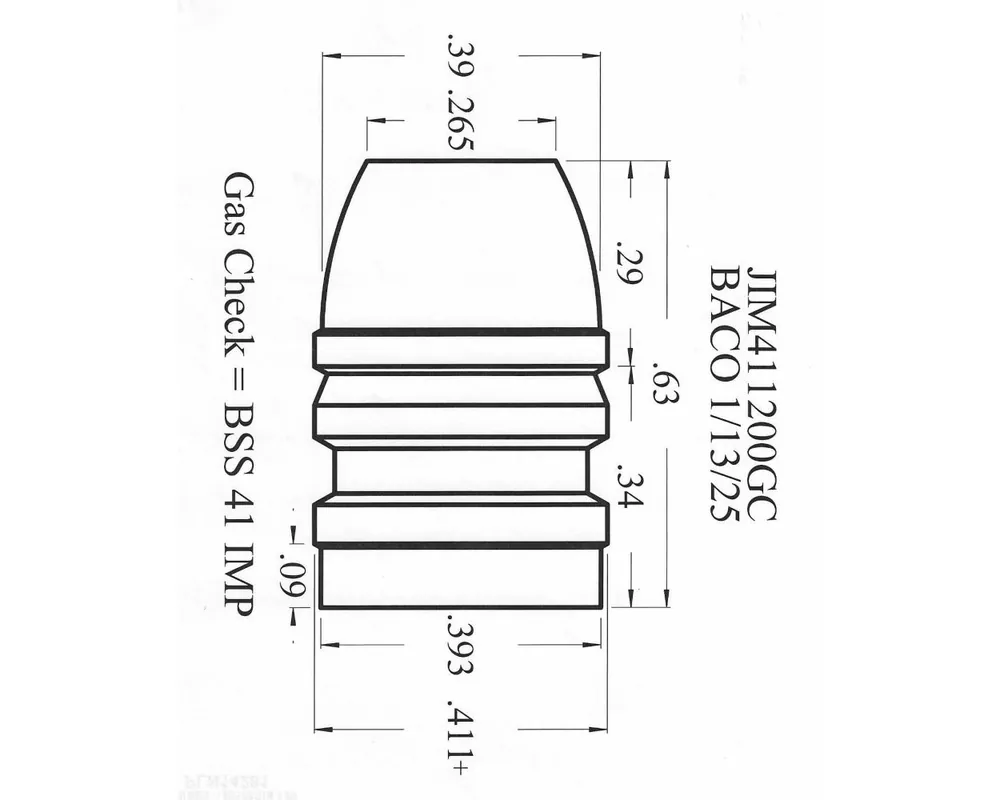 .411" 200 Grn. 2-Cavity for 41 Magnum Bullet Mold
