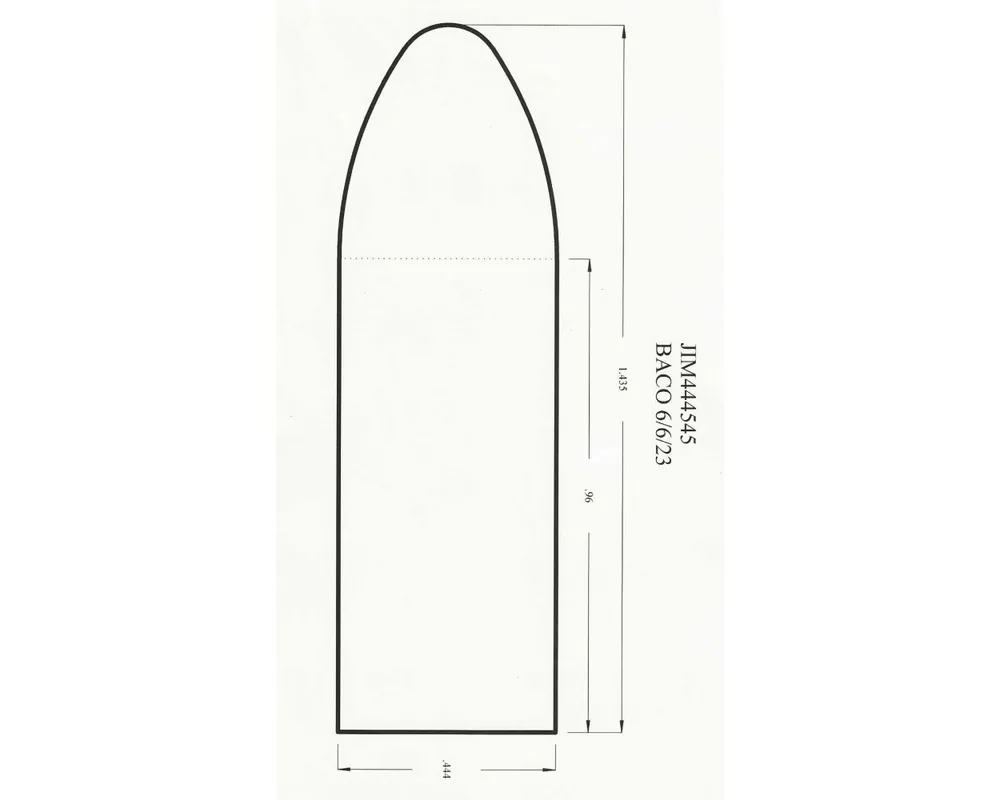 .444" 545 Grain Paper Patch 1-Cavity Cast Bullet Mold Flat Base