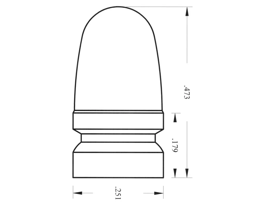 .251" 50 grn RN 2-Cavity Cast Bullet Mould for the 25 ACP or 25 Auto, Copy of the RCBS 57902