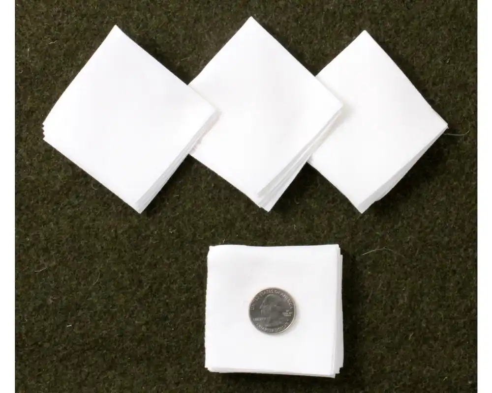 2 1/2" Square Cotton Twill Cleaning Patches Bag of 1000***Discontinued by Mfg.***