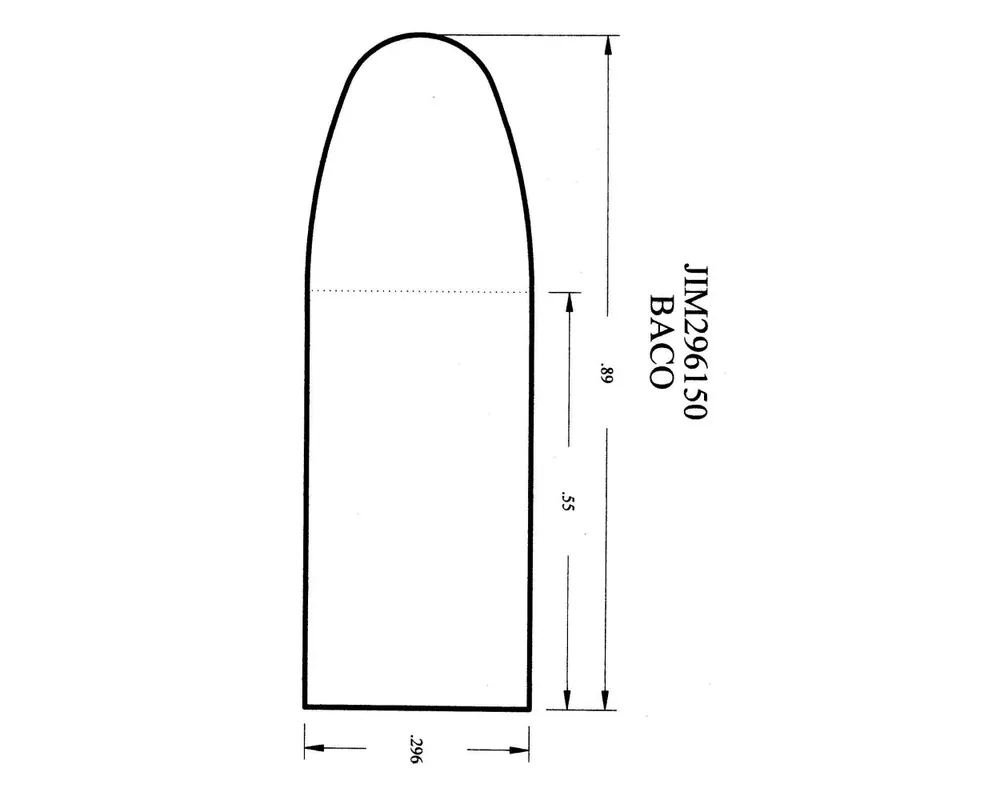 .296" 150 Grain Paper Patch Bullet Mould Flat Base 1-Cavity