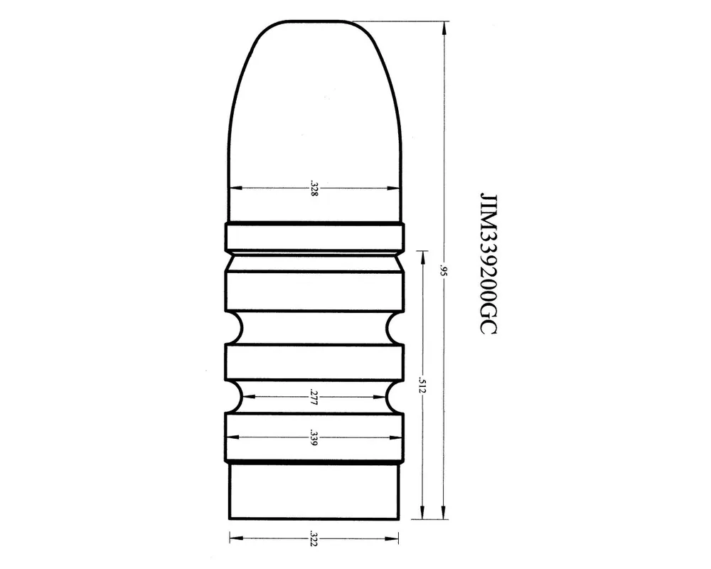 Copy of .339" RCBS 33-200 FN 200 Grain Bullet Mould