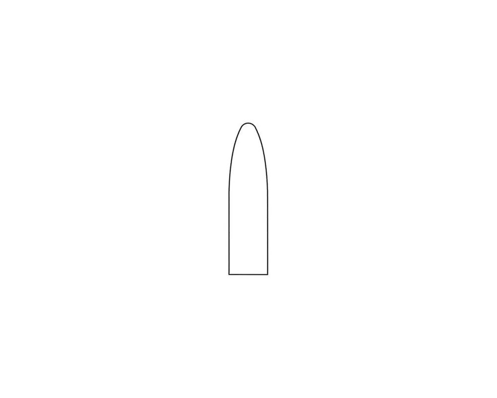 .364" 335 Grain Paper Patch Bullet Mould Flat Base Elliptical