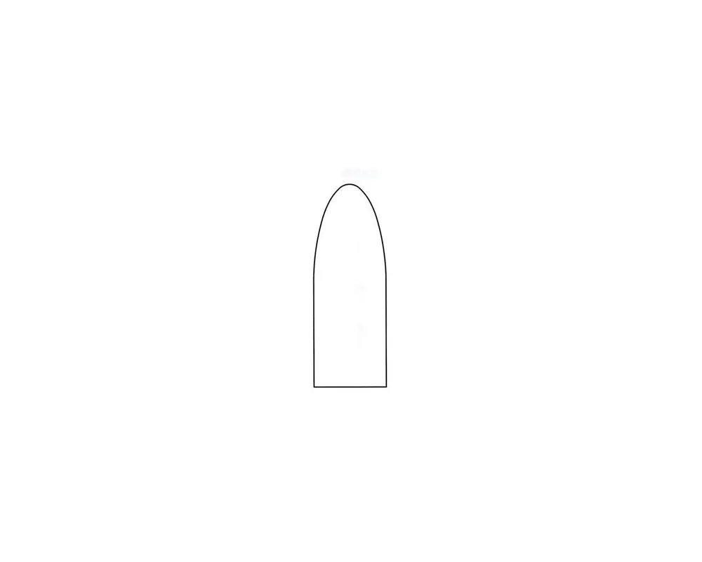 .369" 260 Grain Elliptical Single Cavity Paper Patch Bullet Mould Flat Base