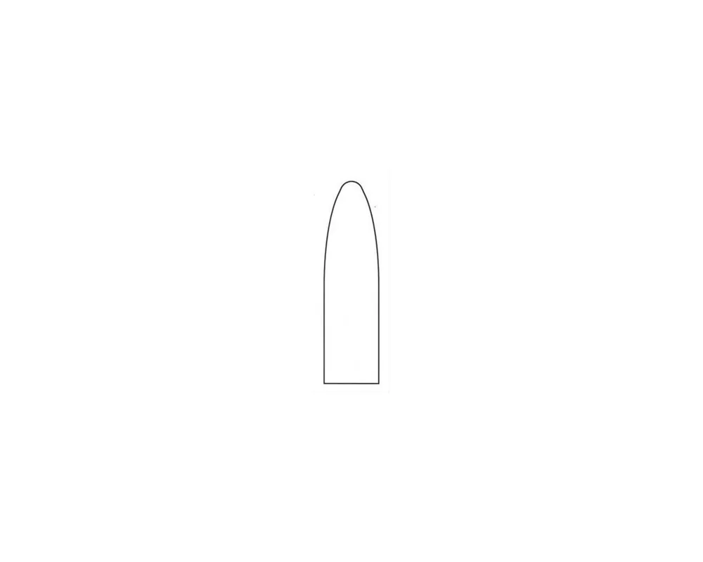 .369" 340 Grain Paper Patch Bullet Mould Flat Base Elliptical