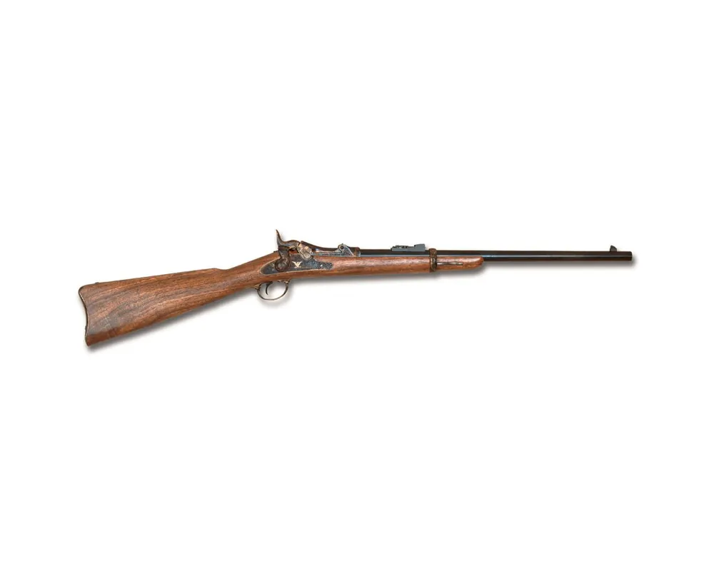 Pedersoli Officers Model Springfield Trapdoor Deluxe Engraved Rifle 45-70 Gov't 26" Barrel