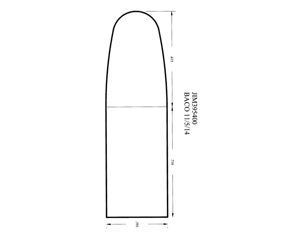 .395" 400 Grain Paper Patch Bullet Mold 1-Cavity Flat Base