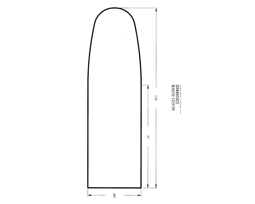 .402" 425 Grain Paper Patch Bullet Mold 1-Cavity Flat Base