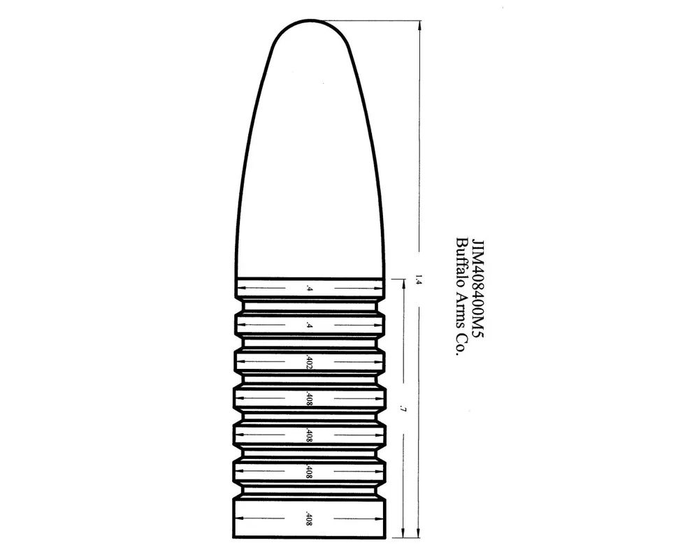 .408" 400 Grain "Money" 1-Cavity Bullet Mould First 3 Bands Reduced in Diameter