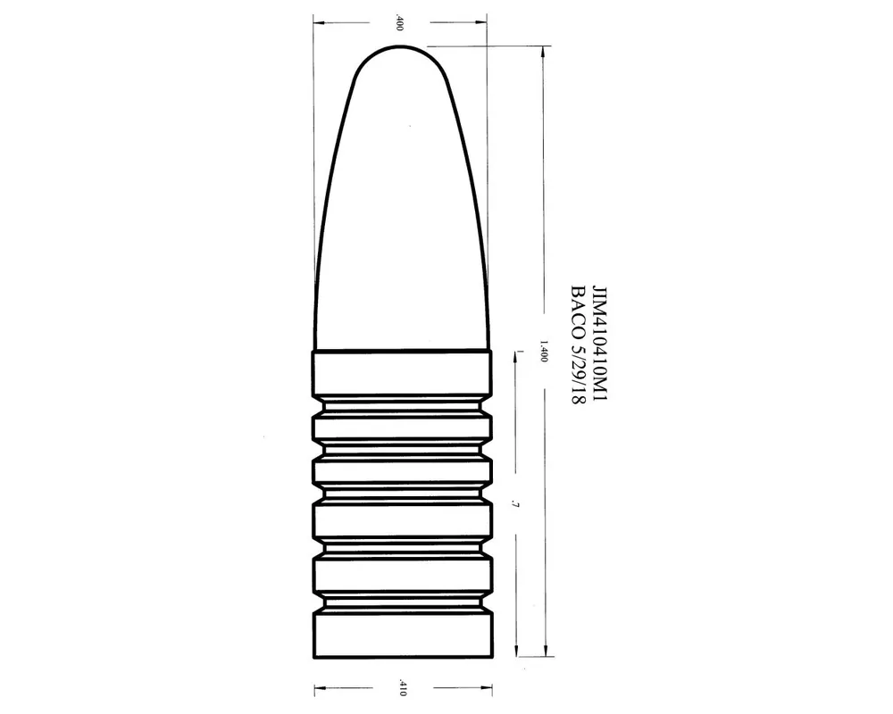 .410" 410 Grain "Money" 1-Cavity Bullet Mould