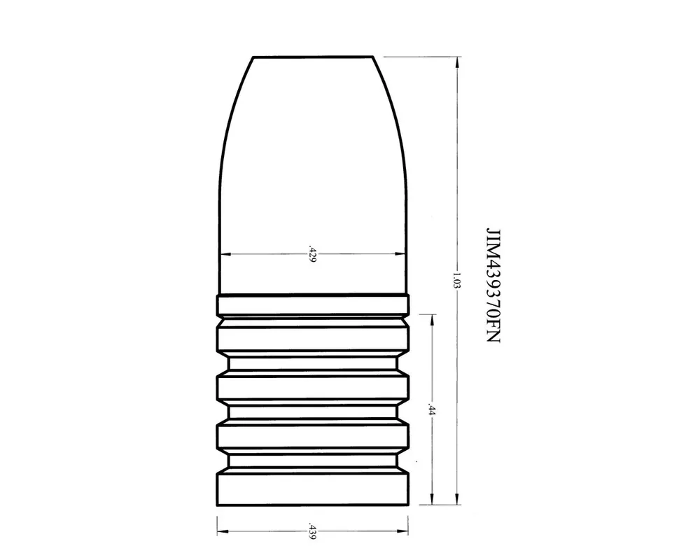 .439" 370 Grain FN Cast Lead Bullet Mold for 43 Spanish Rifles 1-Cavity