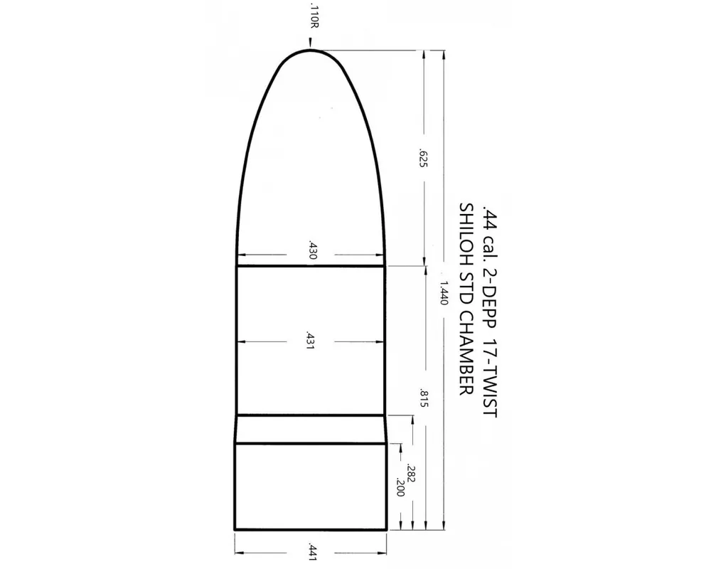 .441" 505 Grain Paper Patch Bullet Mould Flat Base Elliptical 1-Cavity Arnie Seitz Design