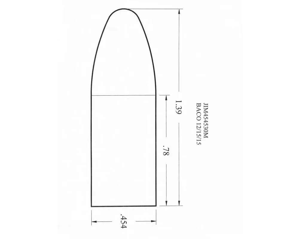 .454" 530 Grain "Money" Paper Patch Bullet Mould 1-Cavity