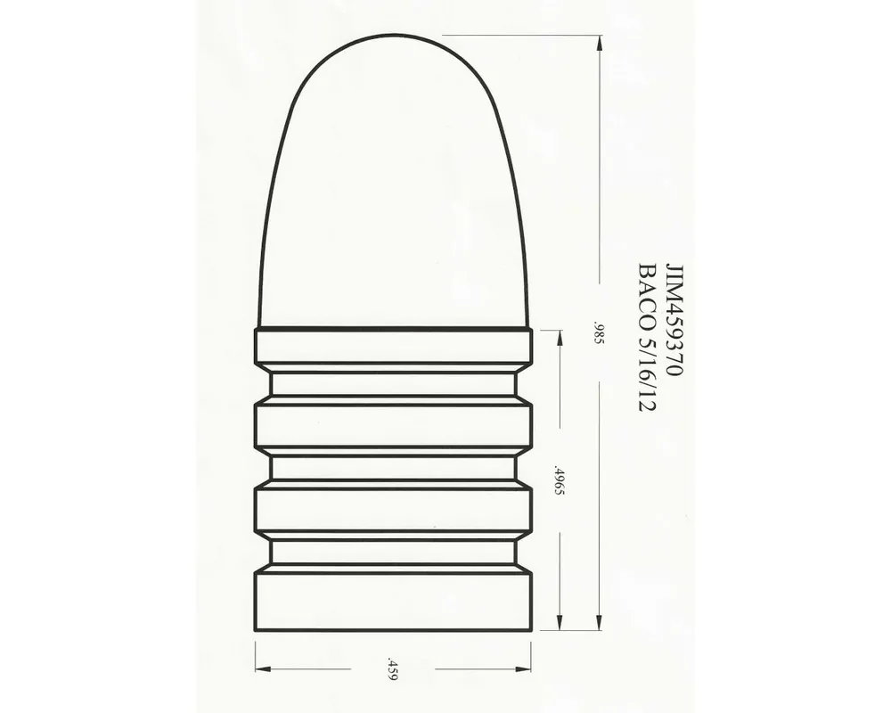 .459" 370 Grain RN Bullet 1-Cavity Chicken Bullet Mould