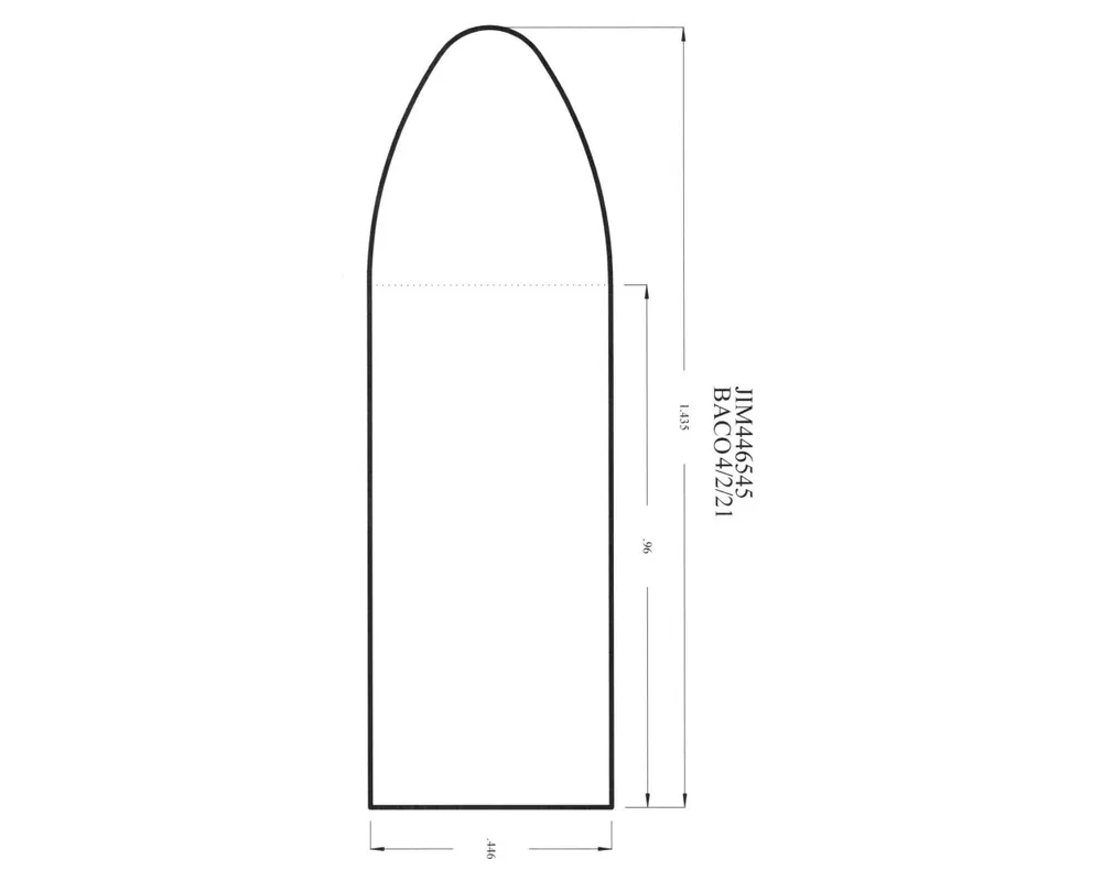 .446" 545 Grain Paper Patch 1-Cavity Cast Bullet Mold Flat Base