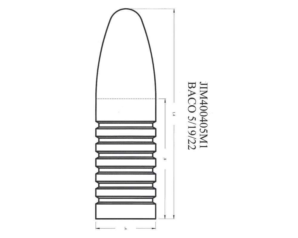 .400" Diameter 405 Grain 1-Caivity "Money" Mini-Grease Groove Cast Bullet Mould