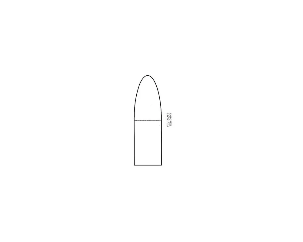 .444" 530 Elliptical Grain Paper Patch Bullet Mold 2-Cavity Flat Base
