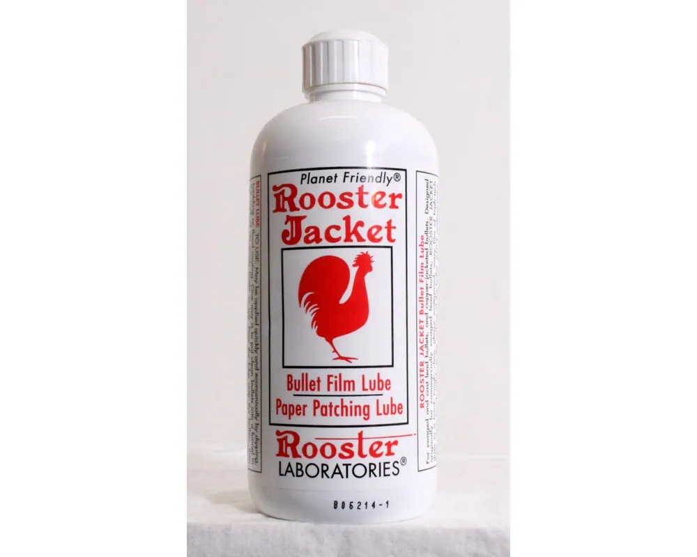 Rooster Jacket Waterproof Bullet Film Lube & Paper Patch Lube16oz Bottle