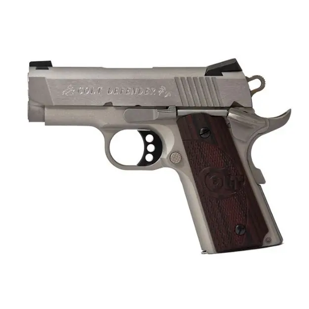 Colt Defender 45Acp 3" 7Rd Matte Stainless G10 Grips