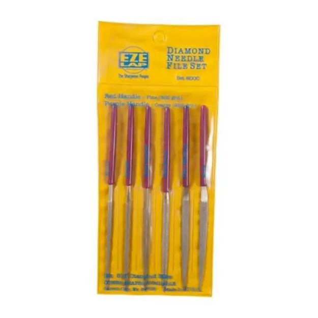 Eze-Lap Diamond Needle File 600 Set, Coarse Steel