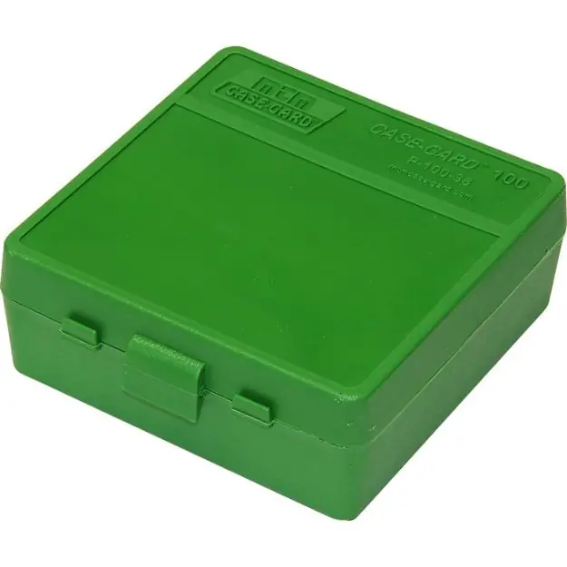 Mtm Ammo Box 38/357 100-Rounds Green