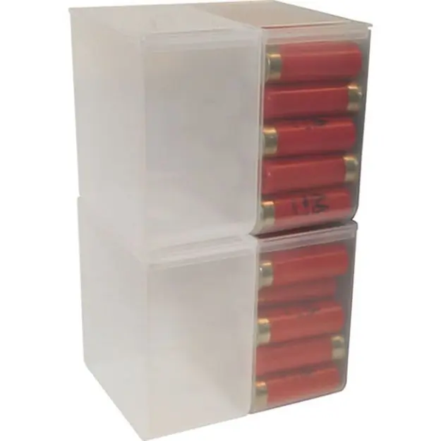 25 Round Shotshell Box, Sold As Set Of 4 Clear