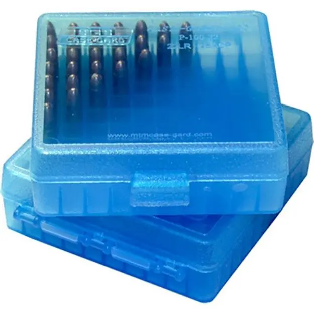 Mtm Ammo Box 22Lr 100-Rounds Clear Blue