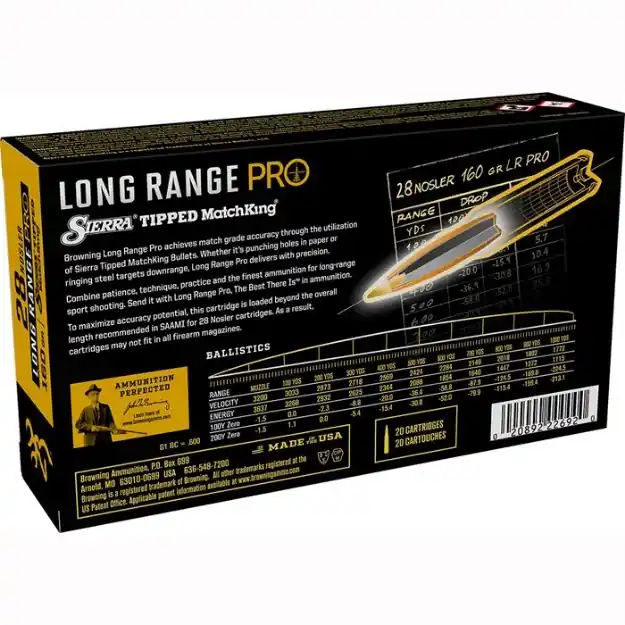 28 Nosler 160Gr Sierra Tipped Matchking Boat Tail 20/Box