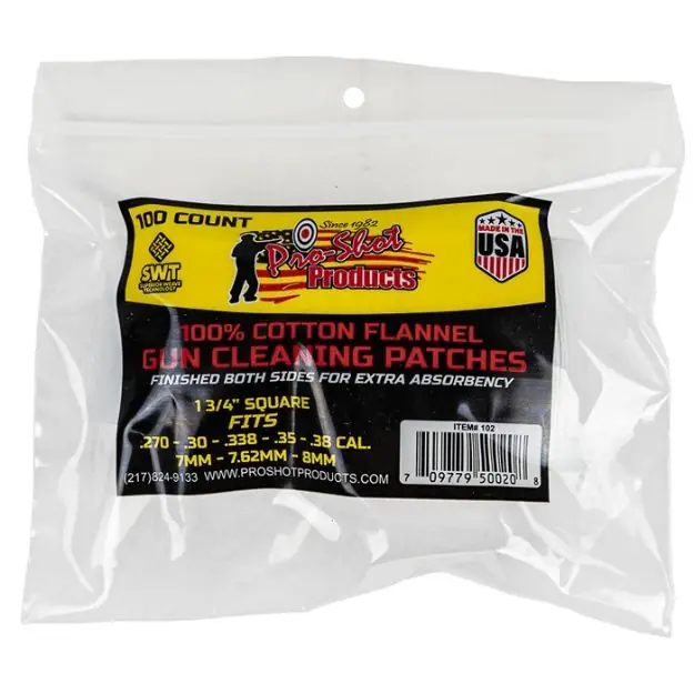 PRO-SHOT PATCH .270-.38CAL 100CT