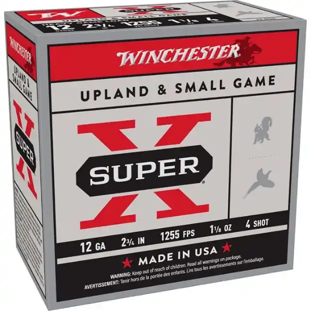 Super-X 12 Gauge 2-3/4'' 1-1/8 Oz #4 Shot 25/Box
