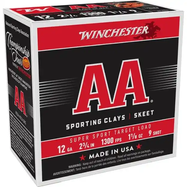 Aa 12 Gauge 2-3/4'' 1-1/8 Oz #9 Shot 25/Box