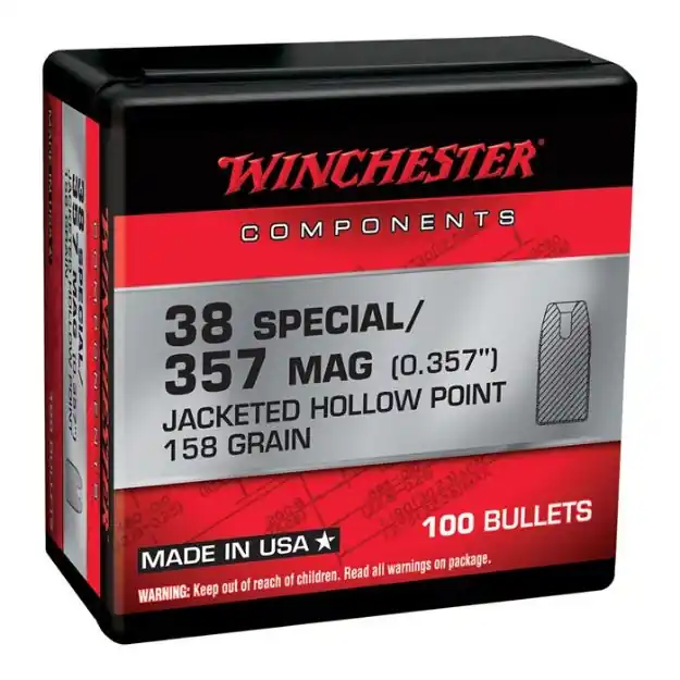 38 Caliber (0.357'') 158Gr Jacketed Hp Notched 100/Box
