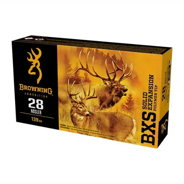 28 Nosler 139Gr Bxs Polymer Tip Solid Expansion 20/Box