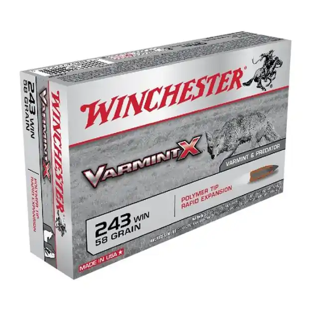 Varmint X 243 Win 58Gr Polymer Tip Rapid Expansion 20/Box