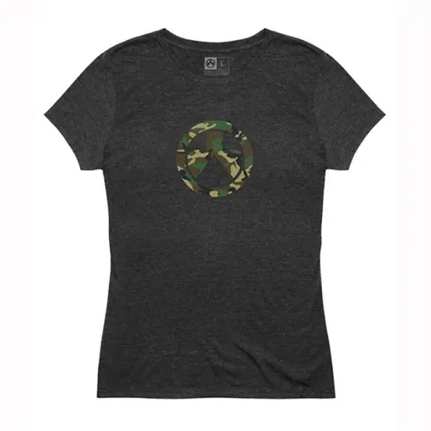 Woodland Camo Icon Tri-Blend T-Shirt Sm Charcoal Heather