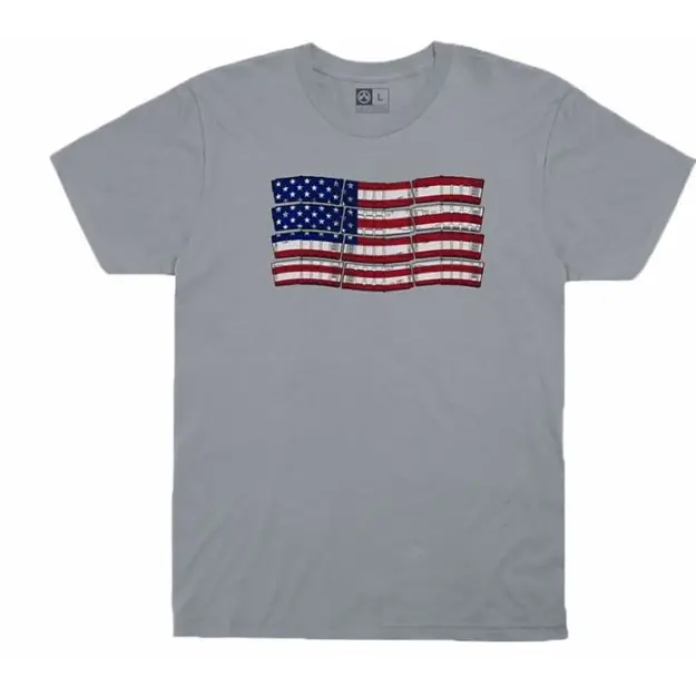 Pmag-Flag Cotton T-Shirt Silver 2X-Large