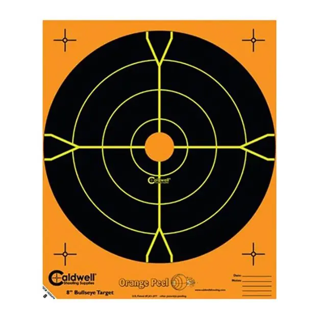 8'' Orange Peel Bullseye Target 25 Pack