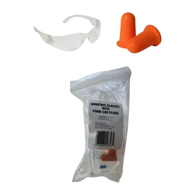 Shooting Glasses & Foam Ear Plugs Combo