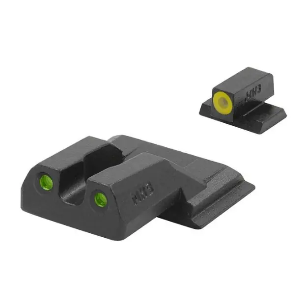 Hvs Set S&W M&P Shield, Yellow Outline Front