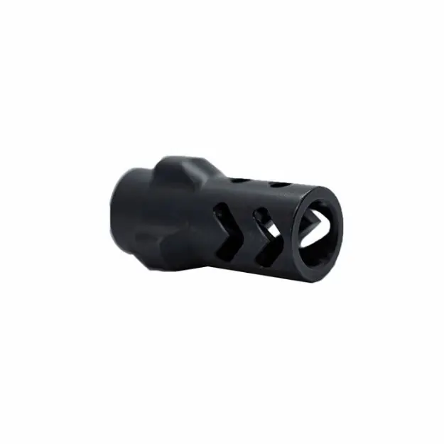 9Mm 3-Lug Adapter Dual Chevron Muzzle Brake 1/2-36