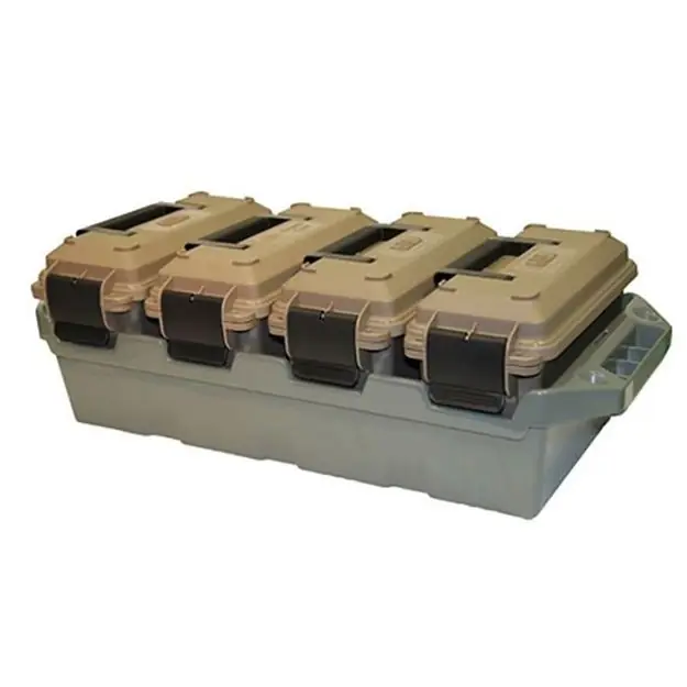 Mtm 4-Can Ammo Crate W/ 4 .30 Cal Ammo Cans Army Grn/Dk Erth