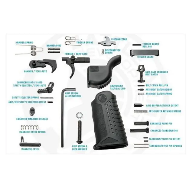 Battle Arms Enhanced Complete Lower Parts Kit Steel Black