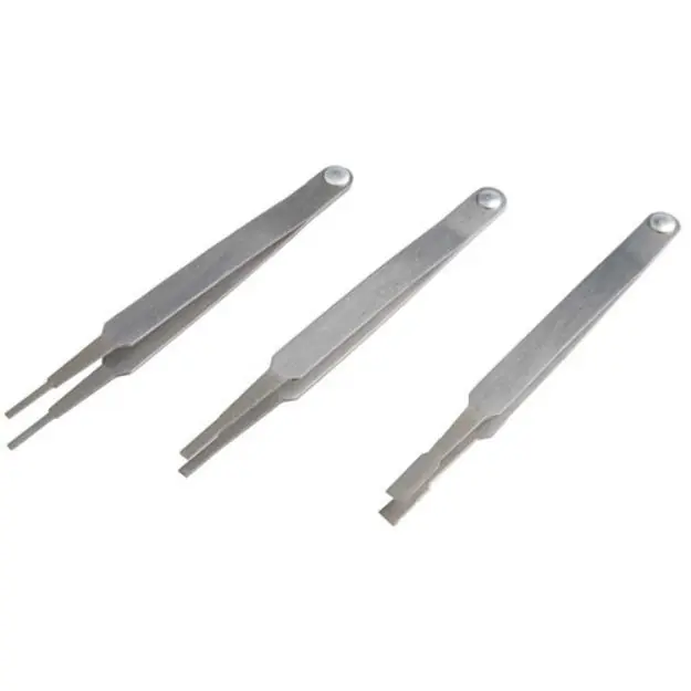 3-Piece Diamond Tip Pivot Handle Tweezers